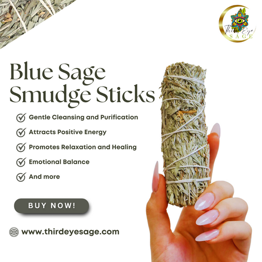 Blue Sage Smudge Sticks – Tranquility, Cleansing, and Spiritual Healing