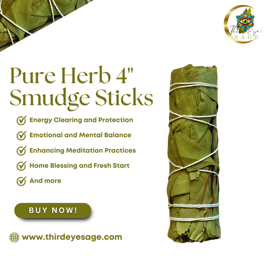 Pure Herb 4" Smudge Sticks – Authentic Energy Cleansing and Healing