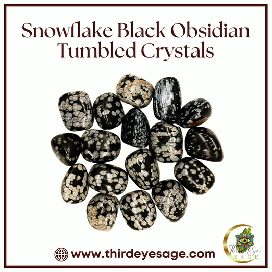 Embrace Grounding & Inner Strength with Snowflake Black Obsidian Tumbled Crystals