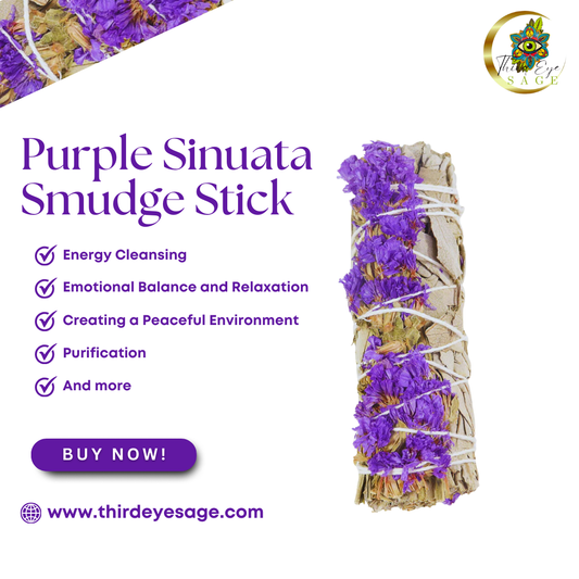 Purple Sinuata Smudge Sticks – Elegance and Energy in Every Smudge