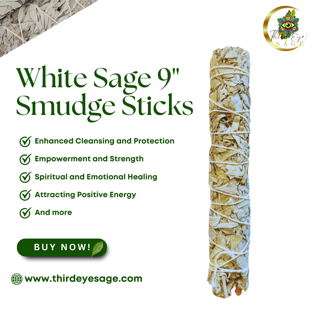 Deeply Cleanse Your Space with California White Sage 9" Smudge Sticks