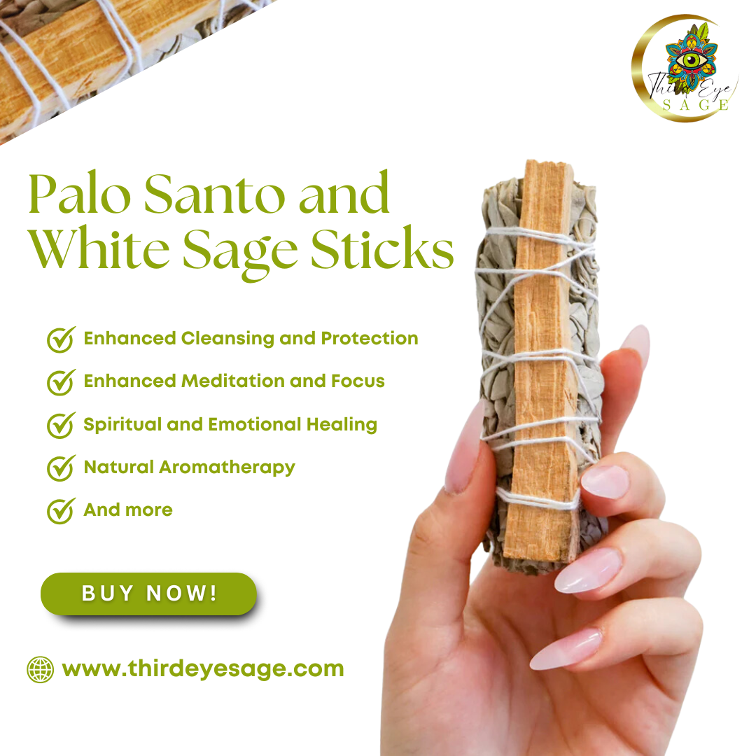 Palo Santo & White Sage 4" Smudge Sticks – Purify and Elevate Energy