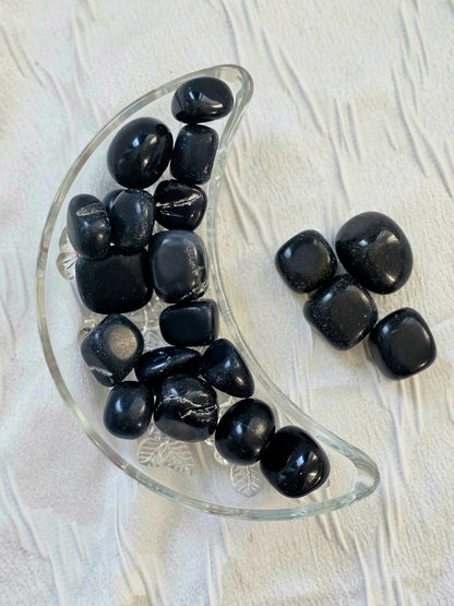 🌑✨ Black Obsidian Tumbled Healing Stones: Tap into Grounding Power and Unleash Spiritual Harmony! ✨🌑