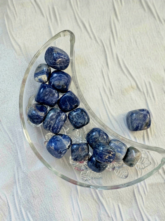 🔮✨ Sodalite Tumbled Crystal Healing Stones! Discover Serenity and Positive Energy. ✨🔵