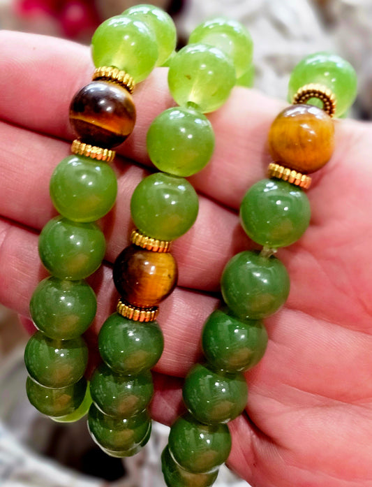 🌟 Genuine Stone Bracelets with Semi-Precious 10mm Energy Beads in Assorted Colors, Featuring Jade Magic! 🌈📿✨