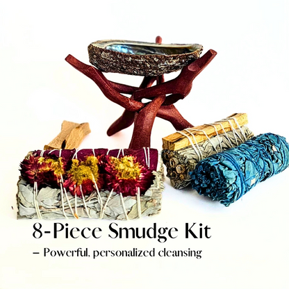 🌿✨ 8-Piece Smudge Kit – Customize with Your Choice of Smudge Sticks! Unleash Good Vibes! 🛍️🔮