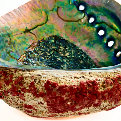 ✨Abalone Smudge Bowl - Large 5-7 Inch - for Incense, Crystals, Trinkets, and Keys!  🐚🌿✨