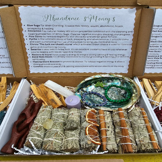 ✨🌿 19-Piece Ultra Healing Smudge Kit Gift Set - for Wealth and Prosperity! Dive into Abundance