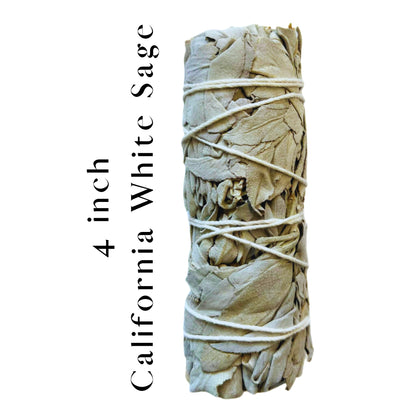 California White Sage 4 Bundled Smudge Sticks Purify and Uplift