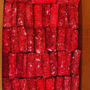 Wholesale 4″ Dragon’s Blood Red Sage Smudge Sticks – Bulk White Sage & Resin Bundles for Cleansing & Protection