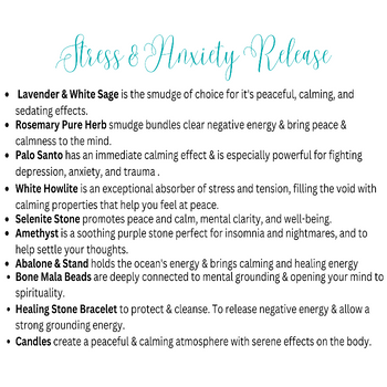 ✨🌿 (19-Piece) Stress and Anxiety Relief -  Ultra Healing Smudge Kit GIFT SET💆‍♂️🌈 Embrace Calmness