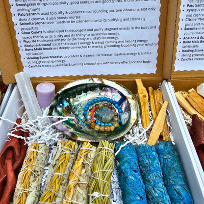 ✨🌿 19-Piece Ultra Healing Smudge Kit Gift Set to PURIFY! 🌈🕊️Dive into Pure Bliss!