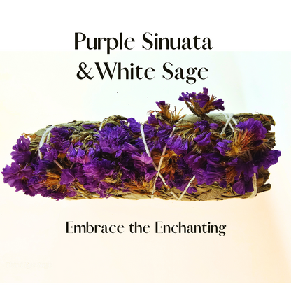 🌿✨ Purple Sinuata White Sage Smudge Stick: A Harmony of Colors for Cleansing and Serenity! ✨🌈