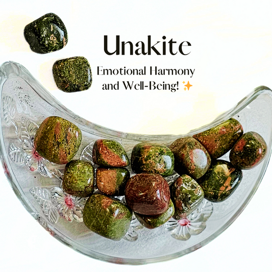 🌿✨ Unakite Tumbled Crystal Healing Stones: Natural Energy Stones for Spiritual Growth! ✨🌿