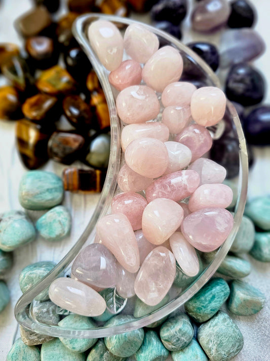 🌹💖 Rose Quartz Tumbled Healing Stones: Embrace Love and Harmony with Natural Crystal Energies! 💖🌹