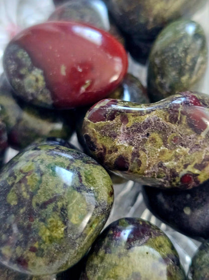 🐉🔮 Dragon's Blood Tumbled Healing Stones for Vitality and Strength! 🔥🌿