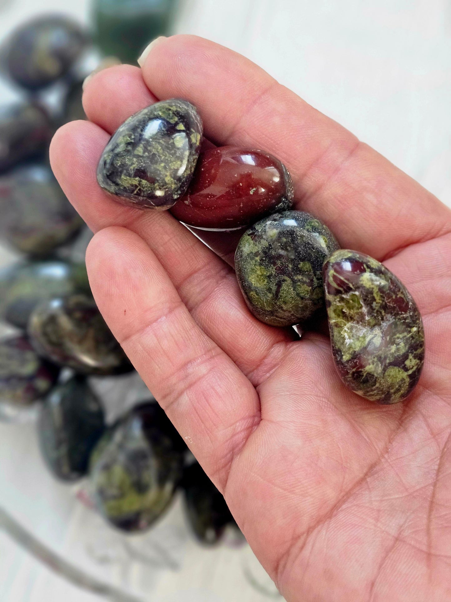 🐉🔮 Dragon's Blood Tumbled Healing Stones for Vitality and Strength! 🔥🌿