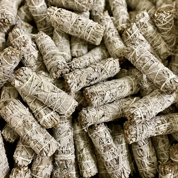 Wholesale 4″ California White Sage Smudge Sticks – Bulk Cleansing, Purification & Ritual Bundles