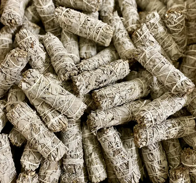 Wholesale 4″ California White Sage Smudge Sticks – Bulk Cleansing, Purification & Ritual Bundles